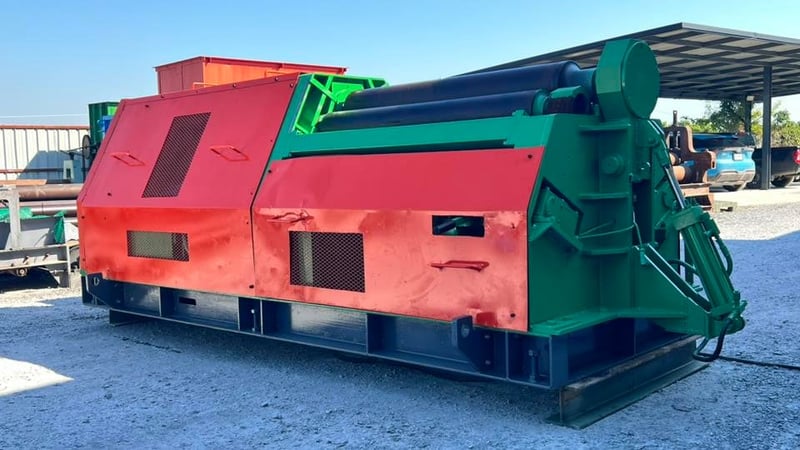 เครื่องม้วนเหล็กแผ่นระบบไฮดรอลิค4ลูกกลิ้ง ขนาด 4 ฟุต ม้วนหนา 6-9 mm ลูกกลิ้ง 2 ข้างเอียงอิศระองศา ขึ้นหัวได้ ม้วนกรวยได้ 380V พร้อมใช้ เครื่องม้วนเหล็กแผ่นระบบไฮดรอลิค4ลูกกลิ้ง ขนาด 4 ฟุต ม้วนหนา 6-9 mm ลูกกลิ้ง 2 ข้างเอียงอิศระองศา ขึ้นหัวได้ ม้วนกรวยได้ 380V พร้อมใช้