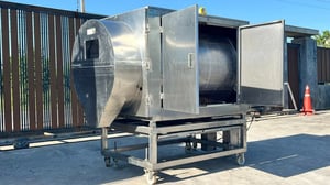 เครื่องล้างสลัดแห้งงานสเตนเลส ขนาดห้อง (กยส) 90 x 135 x 100 cm มีระบบน้ำฉีดล้างในตัว380Vสเตนเลสทั้งตัว