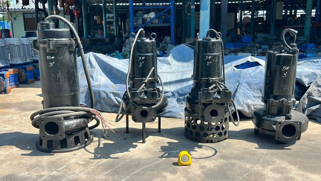 ปั้มจุ่มแช่ไดโว่(Submersible) GRUNDFOS & SHINMAYWA 380V เข้ามา 4 ตัว ปั้มจุ่มแช่ไดโว่(Submersible) GRUNDFOS & SHINMAYWA 380V เข้ามา 4 ตัว