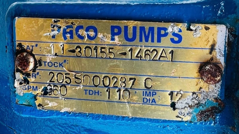 ชุดปั้มน้ำหอยโข่ง PACO PUMP USA  ขนาด 20 HP  4-3” ใบพัดทองเหลือง 380V เข้ามา 3 ชุด 