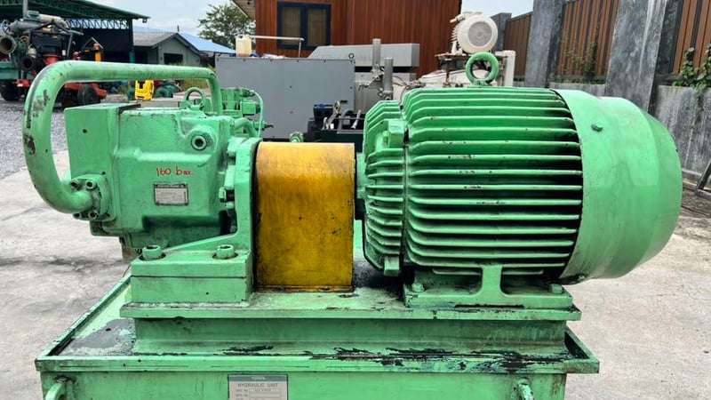 ชุดต้นกำลังปั้มน้ำมันไฮดรอลิค(PowerUnit)YUKEN JAPANขนาด 30 HP Press : 160 bar Tank 500 Litr 380Vงานตัดประมูลพร้อมใช้