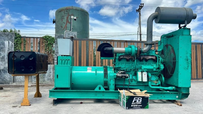 เครื่องปั่นไฟสนาม(GENERATOR)CUMMINS USAขนาด 375 KVA เครื่องยนต์ดีเซลเทอร์โบ 6 สูบ แบตเตอรี่เบิกใหม่ พร้อมใช้งาน