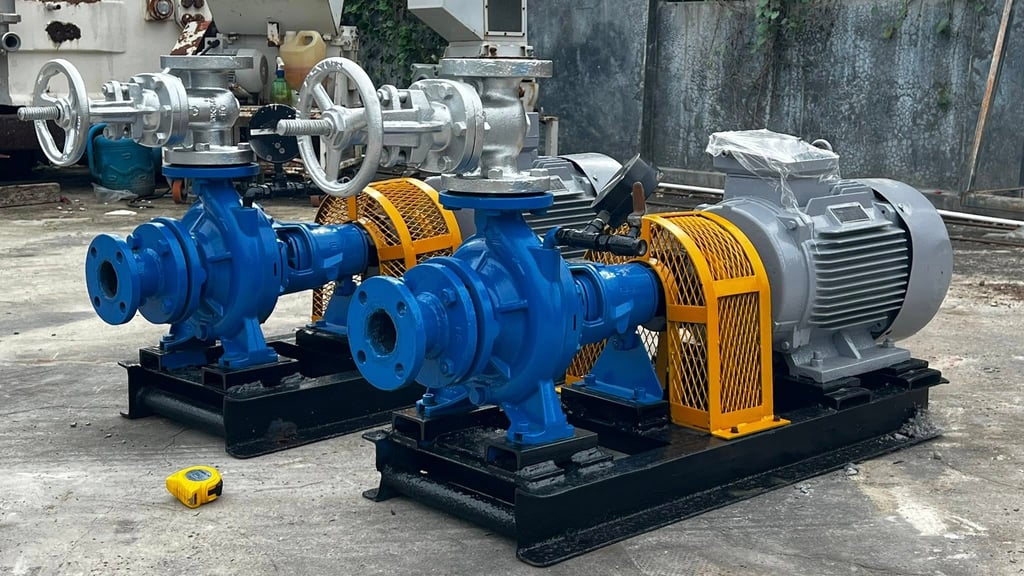 ชุดปั้มน้ำหอยโข่ง CALPEDA ITALY ขนาด 15 HP  ท่อ 2.5”- 2” 380V มีมา 2 ชุด