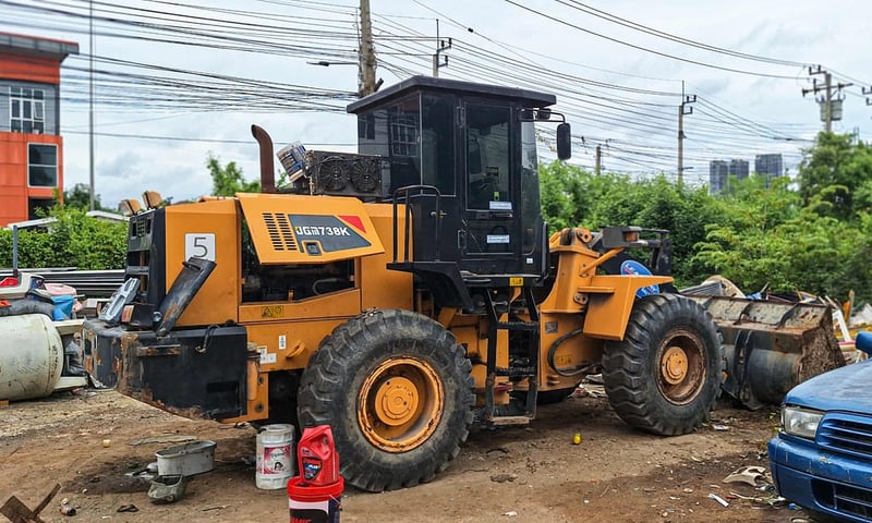 ขายตามสภาพ ราคาพิเศษ! รถตักล้อยาง JGM738K เอกสารเล่มทะเบียนครบ เครื่องต้องเช็ค