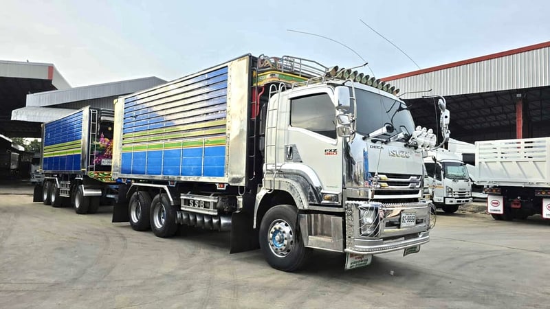  อีซูซุ FXZ360ปี62 JT พ่วงเเม่+ลูกดั้มเกษตรอู่สมบัติ รถสวยเดิมพร้อมใช้ 