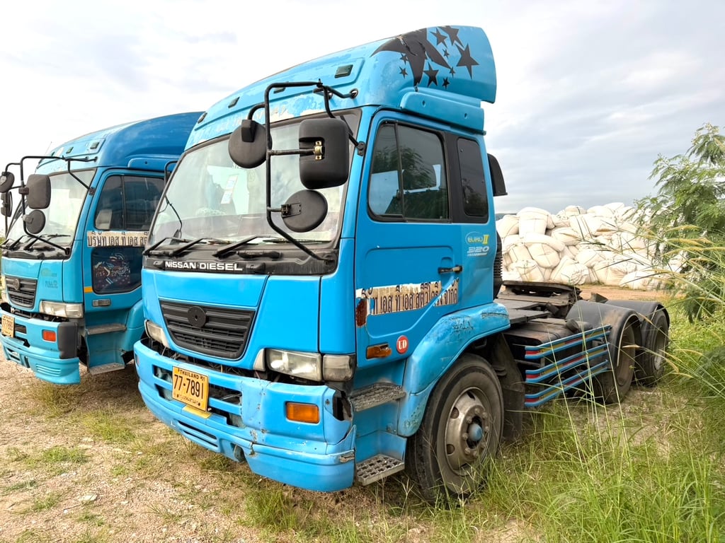 มี2คัน หัวลาก Nissan 454 เครื่อง PF6 320เเรงปี51 สภาพพร้อมใช้งาน เครื่องดี แอร์เย็น ทะเบียนพร้อม ราคาเบาๆๆ Tel.0909758978ชายตู่