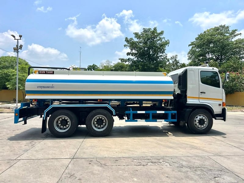 รถน้ำ ฮีโน่ FM8J 260ปี63 2เพลา ถังใหม่12,000 ลิตร รถสวยพร้อมใช้ 