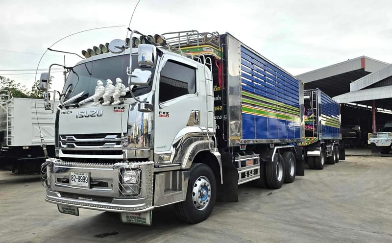  อีซูซุ FXZ360ปี62 JT พ่วงเเม่+ลูกดั้มเกษตรอู่สมบัติ รถสวยเดิมพร้อมใช้ 