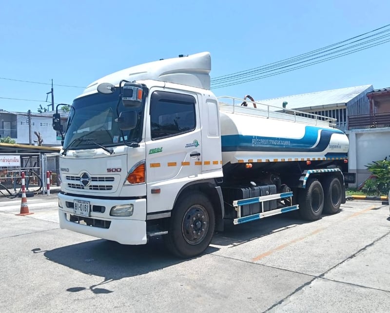  รถแท๊งค์น้ำ ฮีโน่FM8j 251ปี59  2เพลา รถสวยเดิมพร้อมใช้ มือเดียวป้ายเเดง 