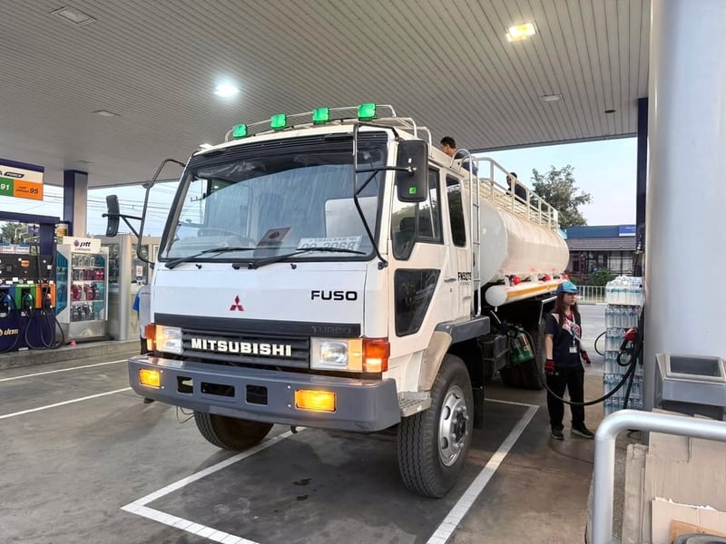 รถน้ำฟูโซ่ มิตรซู FN527TD 190แรง2เพลา ถังน้ำ15,000ลิตร รถสภาพ พร้อมใช้ 