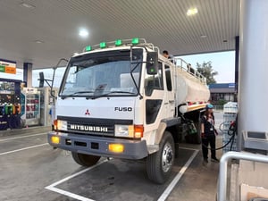 รถน้ำฟูโซ่ มิตรซู FN527TD 190แรง2เพลา ถังน้ำ15,000ลิตร รถสภาพ พร้อมใช้ 