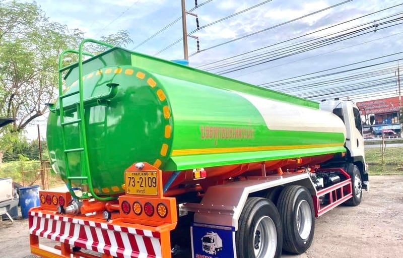 รถเเท๊งค์น้ำ อีซุFvz 300 ปี59 2เพลา ถังใหม่15000ลิตร ยางใหม่ 10 เส้น รถสวยพร้อมใช้