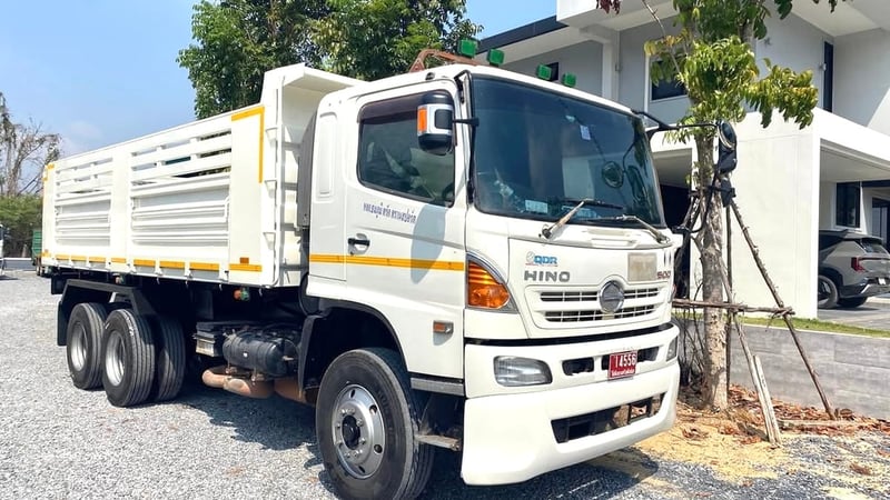 รถสิบล้อ Hino FM1A 344 ปี60 ดั้มสามมมิตร มีระบบลากพ่วง ยางใหม่ 10เส้น 