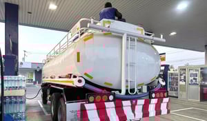 รถน้ำฟูโซ่ มิตรซู FN527TD 190แรง2เพลา ถังน้ำ15,000ลิตร รถสภาพ พร้อมใช้ 