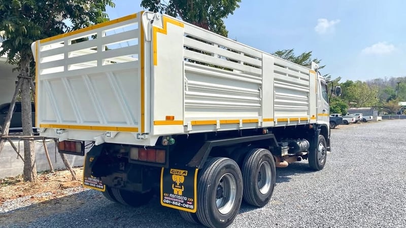 รถสิบล้อ Hino FM1A 344 ปี60 ดั้มสามมมิตร มีระบบลากพ่วง ยางใหม่ 10เส้น 