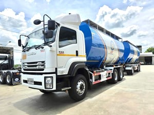 รถพ่วงเบาท์อาหารสัตว์ อีซุFXZ360 ปี64 ไมล์ 140,000 กม.ต่อ อู่ ส พันธเดช ต่อเบา ใส่ของได้ 34 ตันออกป้ายแดง 