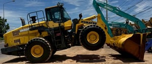 ขายรถตักล้อยาง KOMATSU WA500-7 ปี 2014 นำเข้าจากญี่ปุ่น พร้อมใช้ มีVDOการทำงานครับ
