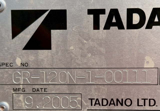 ขายรถเครน TADANO GR120N-1 (ขนาด 12 ตัน) ปี 2005 นำเข้าจากญี่ปุ่น พร้อมใช้ มีVDOการทำงานครับ ขายรถเครน TADANO GR120N-1 (ขนาด 12 ตัน) ปี 2005 นำเข้าจากญี่ปุ่น พร้อมใช้ มีVDOการทำงานครับ