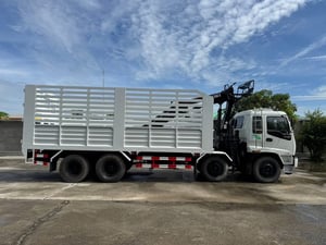 ISUZU FVM 230แรงม้า รถบรรทุก 12ล้อ กระบะเหล็กติดเฮี๊ยบติดมือคีบ ปี2001