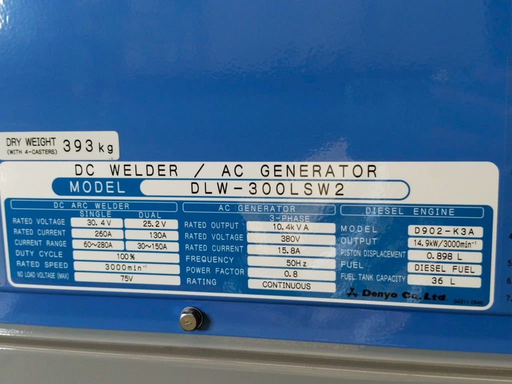 เครื่องเชื่อม Denyo DLW-300LSW2 มีล้อ โทร. 080-6565422 (หนิง) เครื่องเชื่อม Denyo DLW-300LSW2 มีล้อ โทร. 080-6565422 (หนิง)
