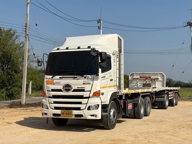 HINO 380 Fm2p ปี66 ไมล์ 148,800km. #แม่+ลูกพื้นเรียบดั้ม #LEK 1153-1154