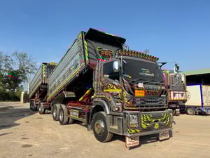 ISUZU FXZ 360 HP ปี 67  ไมล์ 109,814 km #กระบะดั้มอลูมิเนียม ##LEK1142-1143 