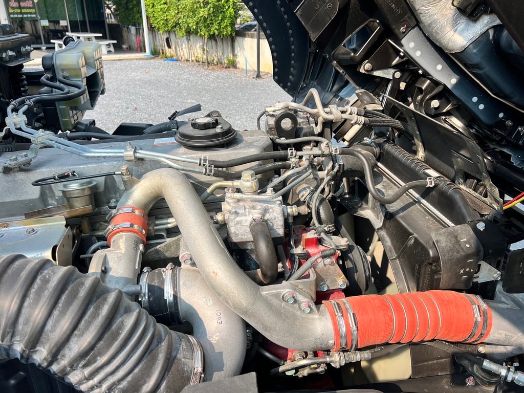 HINO  FM2P 380 HP ปี 2566 ไมล์ 170,000 km. #10ล้อพ่วงกระบะเหล็กดั้มเกษตร #LEK586-585