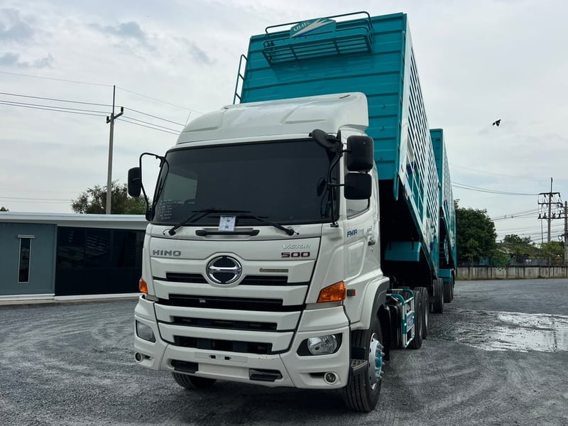 HINO FM1A 344 HP ปี 66 ไมล์ 150,000 กม. #10ล้อพ่วง แม่ลูกกระบะดั้มเกษตร ต่ออู่หมั่นกิจ UMK 7 รั้ว #LEK1254-1255  