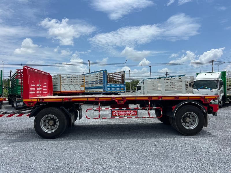 HINO FM1A 344HP ปี 64 ไมล์ 339,000 km. #12 ล้อพื้นเรียบ แม่ลูก พ่วง 2 คาน อู่ซุ่นชัย #LEK 972,973