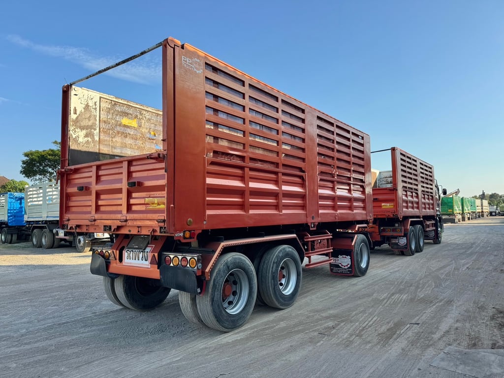 ISUZU FXZ 360 ปี 66 ไมล์ 189,000 km. #แม่–ลูกพ่วงดั้ม ## Lek1044-1045