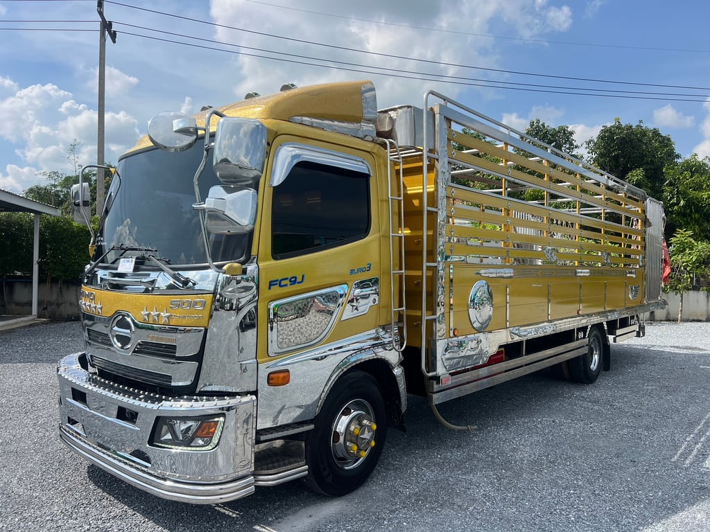  HINO FC9J 210 HP ไมล์ 290,000 KM.  #รถวัวกระบะอลูมิเนียม #LEK1066