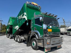 ISUZU FXZ 360 ปี 66 ไมล์ 216,000  KM. # พ่วงแม่ลูก ดั้มเกษตร #Lek1119-1120 