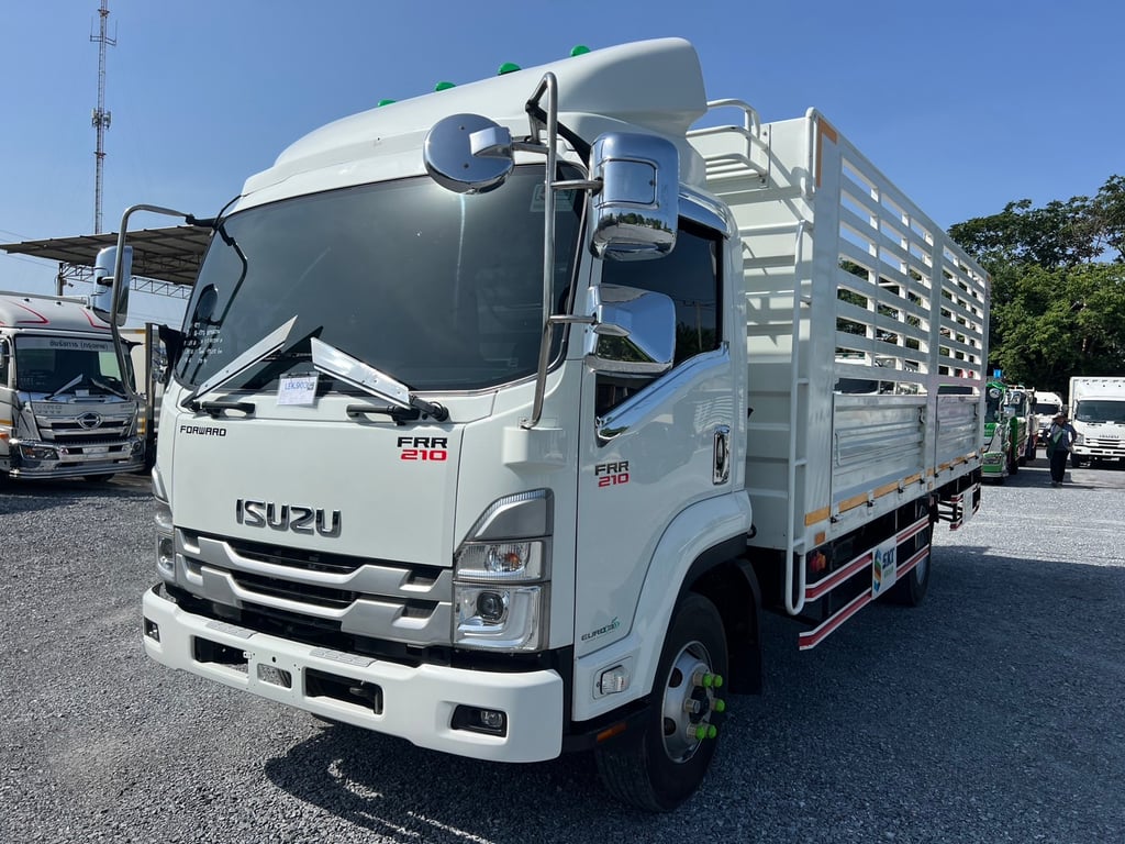 ISUZU FRR 210HP ปี66 ไมล์ 131,412  KM. #กระบะเหล็ก SKT ยาว 6.00 ม. สูง1.90 ม.#LEK 903