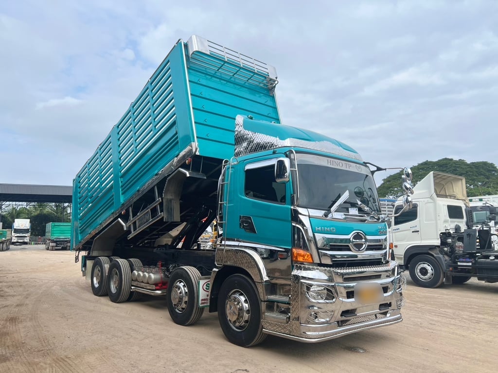 HINO FL1A 344 HP ปี 66 ไมล์ 213,500 km. #12 ล้อดั้ม กระบะดั้มเกษตร แผงสูง ##LEK1095 HINO FL1A 344 HP ปี 66 ไมล์ 213,500 km. #12 ล้อดั้ม กระบะดั้มเกษตร แผงสูง ##LEK1095