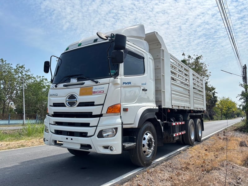HINO FM1A วิคเตอร์ 344HP ปี 66 ไมล์ 201,404 KM. #กระบะดั้มสามมิตร SMM มีระบบลากพ่วง #LEK1002
