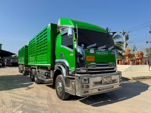 ISUZU FXZ 360 HP ปี 66 ไมล์ 500,000 KM. #พ่วงแม่ลูกกระบะดั้มอู่สหกิจ สแตนเลส #Lek1200-1201