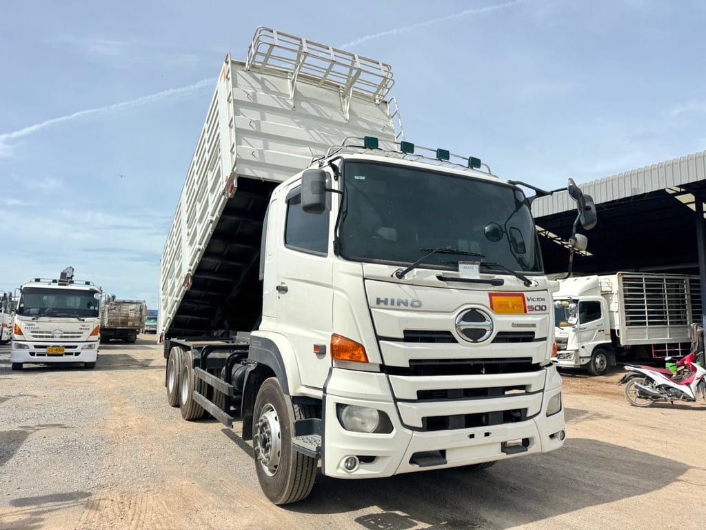 HINO FM1A 344 ปี66 ไมล์น้อย 144,000 km. #10ล้อ กระบะดั้ม พนัส panus #LEK616 