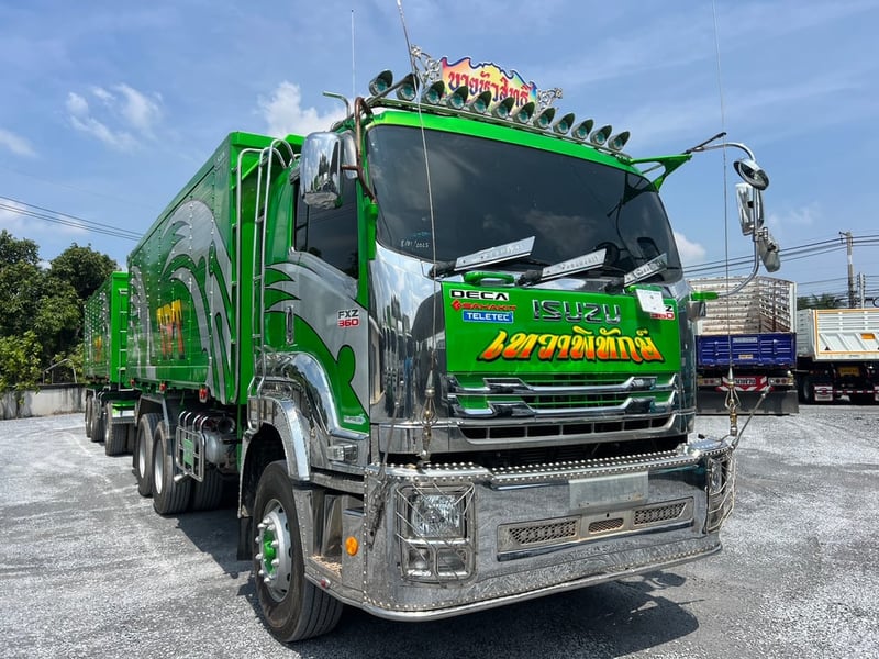 ISUZU FXZ 360 ปี 65 ไมล์น้อยเพียง 120,000 km. #รถพ่วงดินกระบะอลูมิเนียม SHK #LEK 943-944