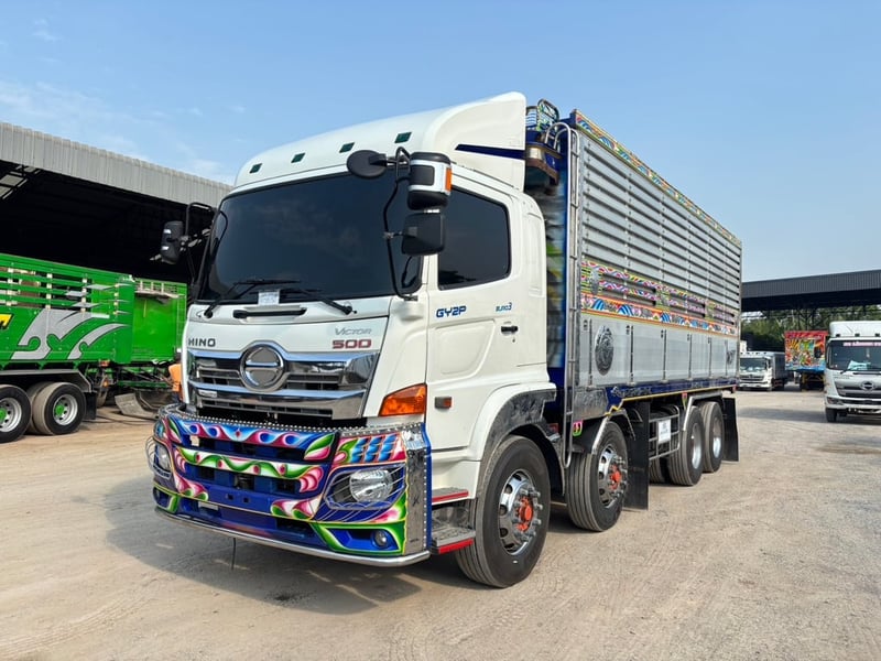 HINO GY2P 380HP ปี60 ไมล์ 686,000 km. #12ล้อ กระบะดั้มอลูมิเนียมพื้นเหล็ก #Lek1096