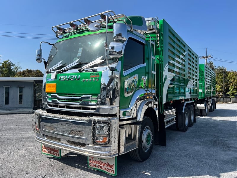 ISUZU FXZ 360 ปี 66 ไมล์ 216,000  KM. # พ่วงแม่ลูก ดั้มเกษตร #Lek1119-1120 