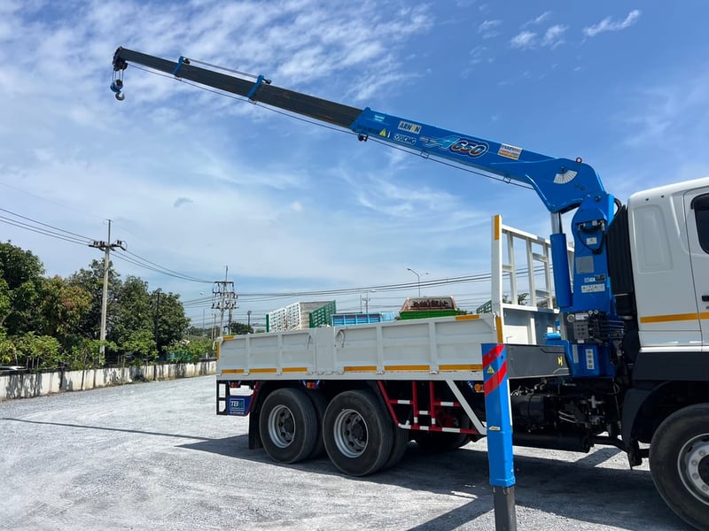 ็HINO FM1A 344 แรงม้า ปี 66 ไมล์แท้แค่ 13,000 KM. #10ล้อเครน XCMG 6.5 ตัน (4 ปลอก 3 ชัก) #LEK1058 