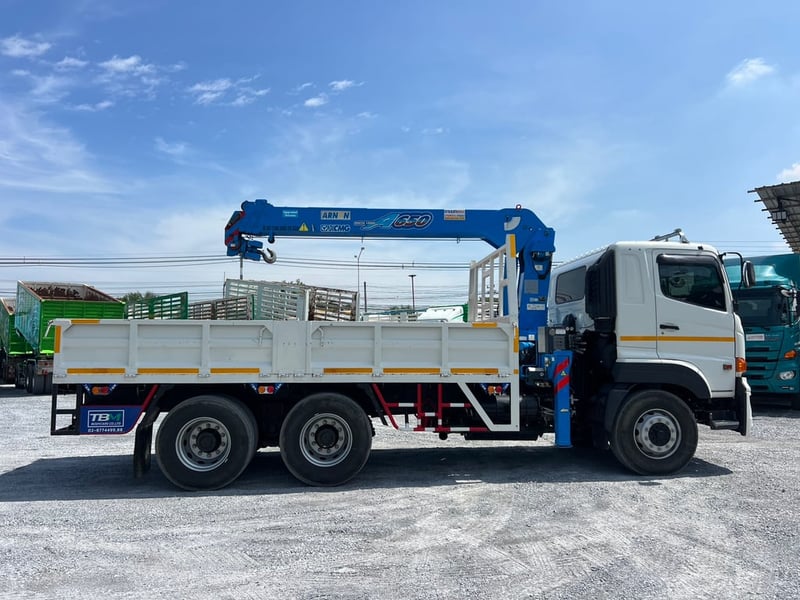 ็HINO FM1A 344 แรงม้า ปี 66 ไมล์แท้แค่ 13,000 KM. #10ล้อเครน XCMG 6.5 ตัน (4 ปลอก 3 ชัก) #LEK1058 