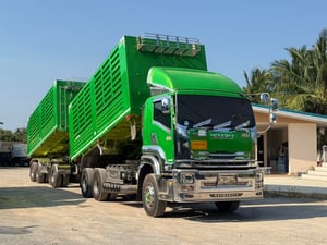 ISUZU FXZ 360 HP ปี 66 ไมล์ 500,000 KM. #พ่วงแม่ลูกกระบะดั้มอู่สหกิจ สแตนเลส #Lek1200-1201