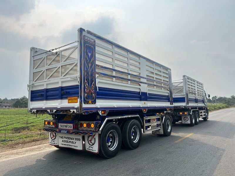 ISUZU FXZ 360 HP ปี 67 ไมล์ 172,951 km #พ่วงแม่ลูกกระบะเหล็กดั้มเกษตร อู่ฟีนิกส์ #LEK1147-1148