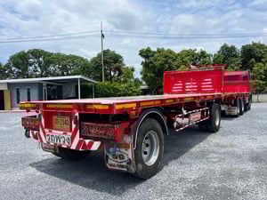 HINO FM1A 344HP ปี 64 ไมล์ 339,000 km. #12 ล้อพื้นเรียบ แม่ลูก พ่วง 2 คาน อู่ซุ่นชัย #LEK 972,973