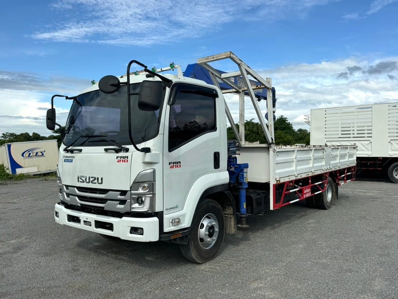 ISUZU FRR 210HP ปี65 ไมล์ 144,000 km. #6ล้อเครนกระบะเหล็ก #LEK 682