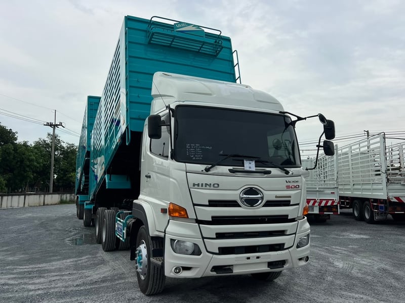 HINO FM1A 344 HP ปี 66 ไมล์ 150,000 กม. #10ล้อพ่วง แม่ลูกกระบะดั้มเกษตร ต่ออู่หมั่นกิจ UMK 7 รั้ว #LEK1254-1255  