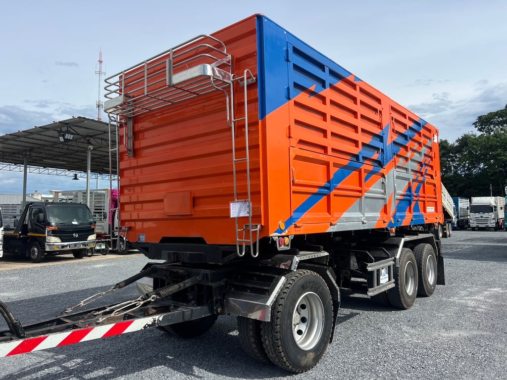 HINO FM1A 344HP ปี66 ไมล์ 287,400 KM. #รถพ่วงกระบะดั้มเกษตร 6 ไม้  #LEK941,942 