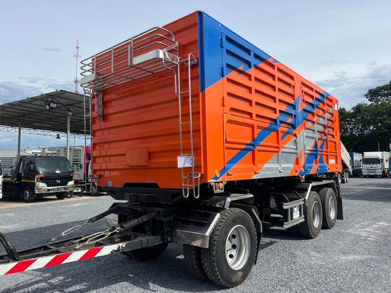 HINO FM1A 344HP ปี66 ไมล์ 287,400 KM. #รถพ่วงกระบะดั้มเกษตร 6 ไม้  #LEK941,942 