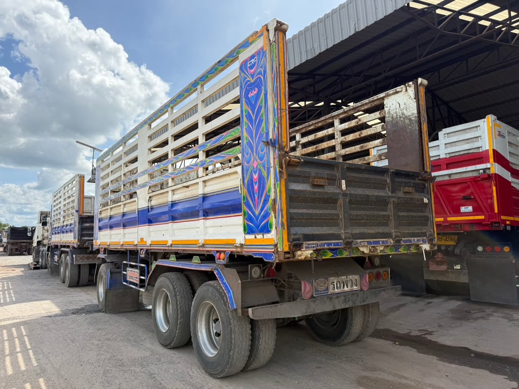 ISUZU FXZ 360HP ปี66  ไมล์น้อย 118,000km. #10ล้อพ่วงกระบะเหล็กคอกเกษตร #LEK1017-1018 